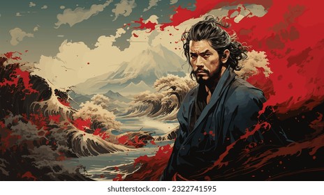 Bushido's Way: Ukiyo-e Inspired Artwork