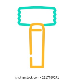 bushing hammer color icon vector. bushing hammer sign. isolated symbol illustration