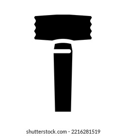 bushing hammer glyph icon vector. bushing hammer sign. isolated symbol illustration