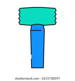 bushing hammer line icon vector. bushing hammer sign. isolated symbol illustration