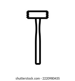 bushing hammer tool line icon vector. bushing hammer tool sign. isolated contour symbol black illustration