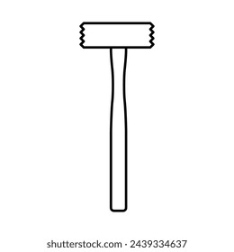 bushing hammer tool line icon vector. bushing hammer tool sign. isolated contour symbol black illustration