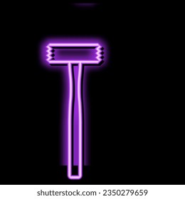 bushing hammer tool neon light sign vector. bushing hammer tool illustration
