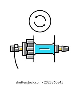 bushing maintenance and adjustment color icon vector. bushing maintenance and adjustment sign. isolated symbol illustration