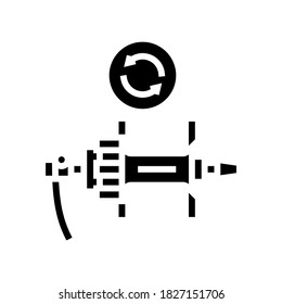 portador de iconos de glifo de ajuste y mantenimiento de arbustos. signo de mantenimiento y ajuste del casquillo. símbolo de contorno aislado ilustración negra