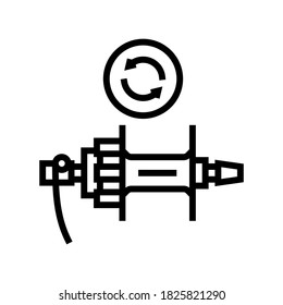 bushing maintenance and adjustment line icon vector. bushing maintenance and adjustment sign. isolated contour symbol black illustration