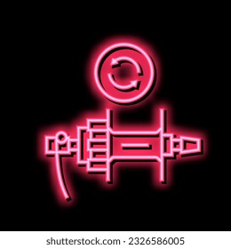 bushing maintenance and adjustment neon light sign vector. bushing maintenance and adjustment illustration