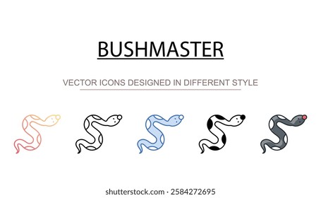 Bushmaster icon design with white background stock illustration