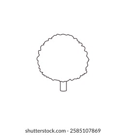 Bushy tree vector plant nature illustration emoji