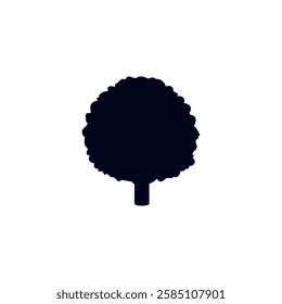 Bushy tree vector plant nature illustration emoji