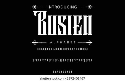 Busied Vintage tattoo font. Font for the tattoo studio logos, alcohol branding, and many others in retro style.