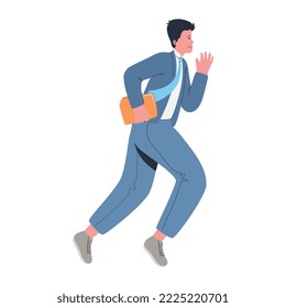 busienssman worker running success character