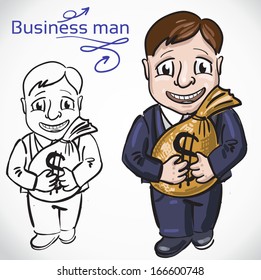 Busimess man with money