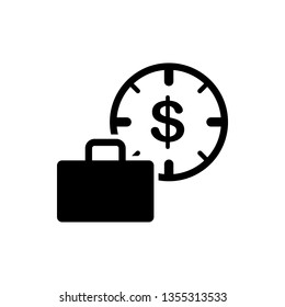 Busines, bag, time, management. Element of minimalistic icon for mobile concept and web apps. Signs and symbols collection icon for websites, web design, mobile app
