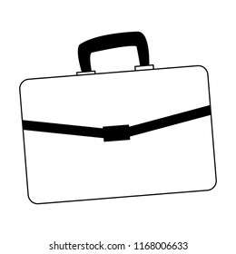 Busines briefcase isolated in black and white