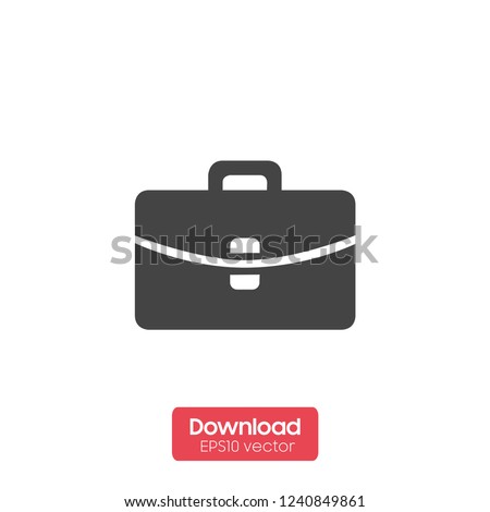 Busines briefcase isolated in black and white