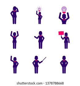 Busines Woman in different positions