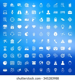 business 100 icons universal set for web and mobile 
