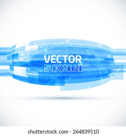 Business 3D abstract blue background. Abstract futuristic wavy background Vector illustration.