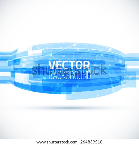 Business 3D abstract blue background. Abstract futuristic wavy background Vector illustration.