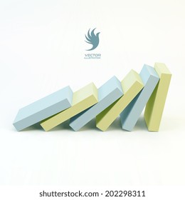 Business 3D concept illustration. Leadership vector illustration.