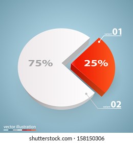 Business 3d growth chart, template design element, Vector illustration