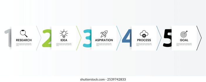 Business 4 option flow chart infographics