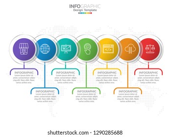 Business 7 Step Process Chart Infographics Stock Vector (Royalty Free ...