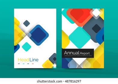 Business a4 annual report business brochure template, vector print layout
