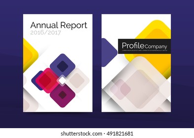 Business a4 annual report business brochure template, vector print layout