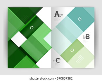 Business a4 business brochure geometrical template. Vector design for workflow layout, diagram, number options or web design