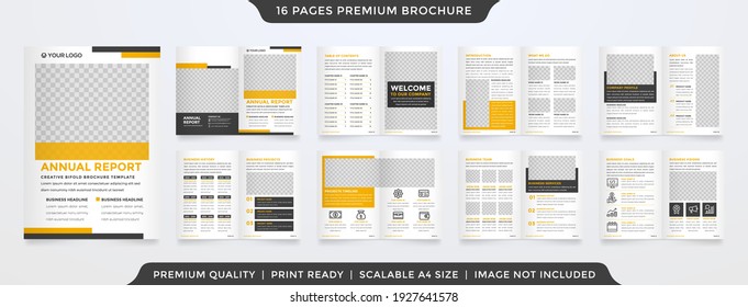 business a4 brochure template with minimalist style and clean layout use for business annual report