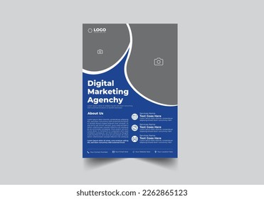 business A4 flyer design template