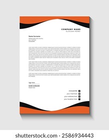 Business A4 letterhead design template