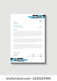 Business a4 Letterhead Design Template 