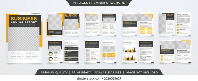 business a4 multipurpose brochure layout template with minimalist and simple style use for corporate infographic and annual report