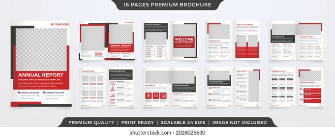 plantilla de diseño de folletos multipropósito business a4 con uso de estilo minimalista y sencillo para infografía corporativa e informe anual