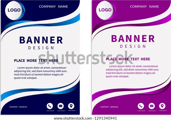Abstrakter Business Banner Broschuren Design Geschaftsbericht Poster Stock Vektorgrafik Lizenzfrei