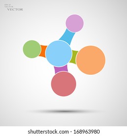 Business Abstract Circle icon. Corporate, Media, Technology styles vector logo design template.