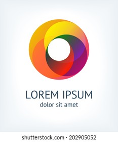 Business Abstract Circle icon. Corporate, Media, Technology
