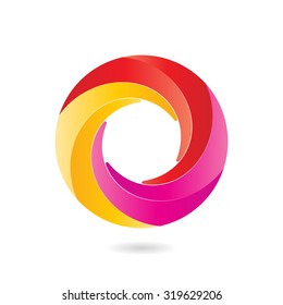 Business Abstract Circle icon, logo. Corporate, Media, Technology, Organization styles vector design template.