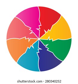 Business Abstract Circle icon , Vector Illustration.