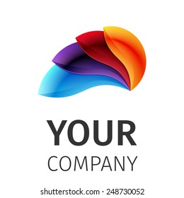 Business Abstract colorful logo on white background, excellent vector illustration, EPS 10