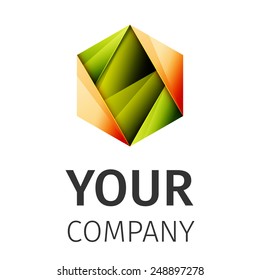 Business Abstract colorful logo on white background, excellent vector illustration, EPS 10