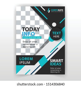 Business abstract commercial vertical brochure, cover modern layout, annual report, poster, flyer with colorful geometric shapes