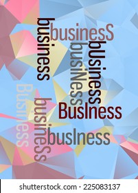 Business abstract concept design on triangles background