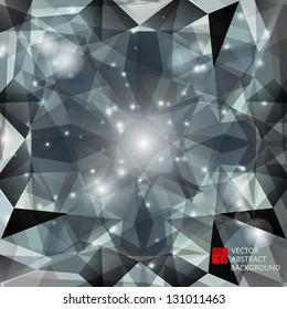 Business Abstract  Design Template. Vector Shiny Background made with Triangles. Low poly style background.