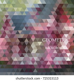 Business abstract design template. Vector shiny background with colored triangles