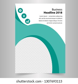 Business abstract Flyer template. Brochure design, cover modern layout, annual report, poster, flyer in A4 with colorful triangles, geometric shapes for tech, science, market with light background.