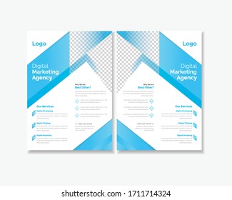 Business abstract flyer vector design template